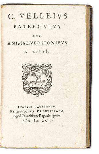 Velleius Paterculuss Animadversionibus. [Together with] three leaves from Aristotles Libri Ethicorum printed in Oxford, 1479.